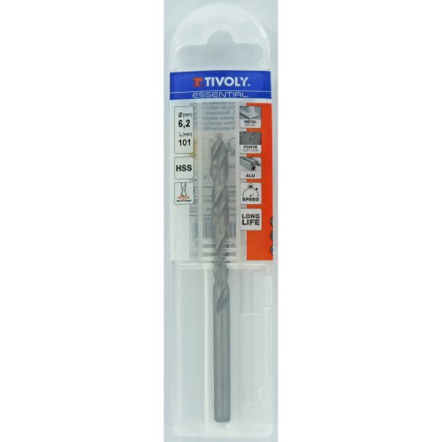 Ø: 6.2 / L: 101 / Broca para metal HSS -Afilado SPLIT POINT (Funda plástico)