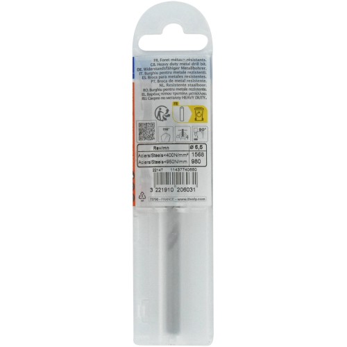 Ø: 6.5 / L: 101 / Broca para metal HSS -Afilado SPLIT POINT (Funda plástico)