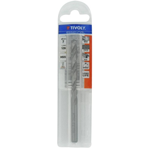 Ø: 7 / L: 109 / Broca para metal HSS -Afilado SPLIT POINT (Funda plástico)
