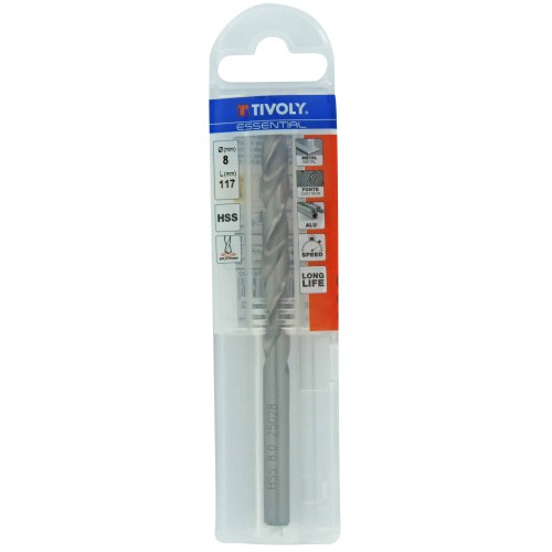 Ø: 8 / L: 117 / Broca para metal HSS -Afilado SPLIT POINT (Funda plástico)
