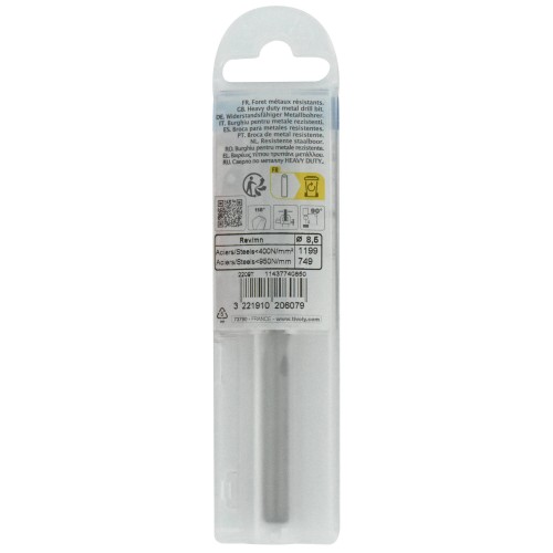 Ø: 8.5 / L: 117 / Broca para metal HSS -Afilado SPLIT POINT (Funda plástico)