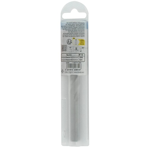 Ø: 12 / L: 151 / Broca para metal HSS -Afilado SPLIT POINT (Funda plástico)