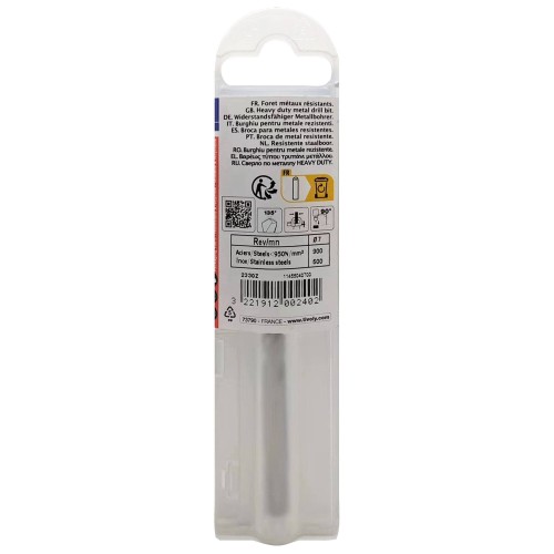 Ø: 7 / L: 109 / Broca para metal HSS-E5 (cobalto 5 %) -Afilado SPLIT POINT -Graduada SLR (Funda plástico)
