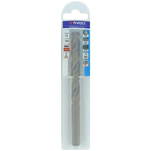 Ø: 11 / L: 142 / Broca para metal HSS-E5 (cobalto 5 %) -Afilado SPLIT POINT -Graduada SLR (Funda plástico)