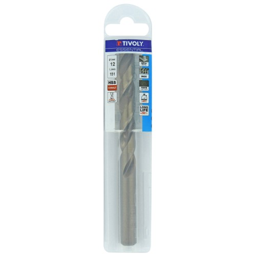 Ø: 12 / L: 151 / Broca para metal HSS-E5 (cobalto 5 %) -Afilado SPLIT POINT -Graduada SLR (Funda plástico)