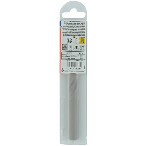 Ø: 12 / L: 151 / Broca para metal HSS-E5 (cobalto 5 %) -Afilado SPLIT POINT -Graduada SLR (Funda plástico)