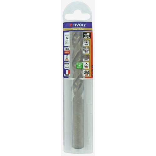 Ø: 13 / L: 151 / Broca para metal HSS-E5 (cobalto 5 %) -Afilado SPLIT POINT -Graduada SLR (Funda plástico)
