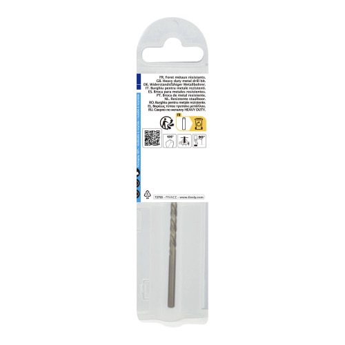 Ø: 3.25 / L: 65 / Broca para metal HSS-E5 (cobalto 5 %) -Afilado SPLIT POINT -Graduada SLR (Funda plástico)