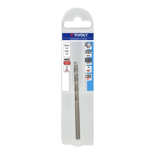 Ø: 6.8 / L: 109 / Broca para metal HSS-E5 (cobalto 5 %) -Afilado SPLIT POINT -Graduada SLR (Funda plástico)