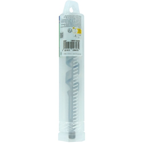 Ø: 24 / Broca para madera espiral única L. 200 mm -Mango hexagonal (Funda plástico) / L: 200
