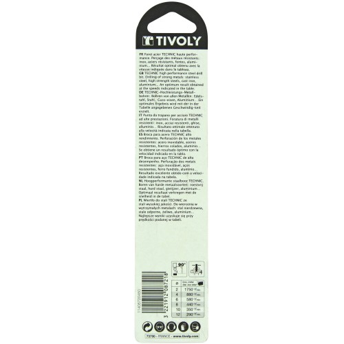 Ø: 4.5 / L: 126 / Broca para metal HSS-E5 (cobalto 5 %) -Serie larga -Afilado SPLIT POINT (Blíster)