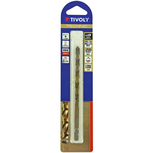 Ø: 6 / L: 139 / Broca para metal HSS-E5 (cobalto 5 %) -Serie larga -Afilado SPLIT POINT (Blíster)