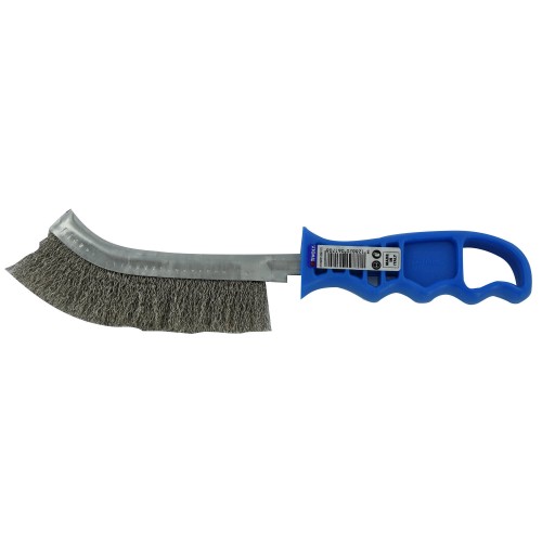 Cepillos ERGONÓMICOS -Convexos -Hilos de acero, acero inoxidable, latón o nailon (Embalaje unitario) / Acero inoxidable / 0.3
