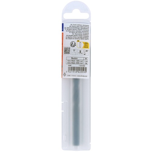 Ø: 9 / L: 125 / Broca para metal HSS - Tratamiento STEAM -Afilado SPLIT POINT (Funda plástico)