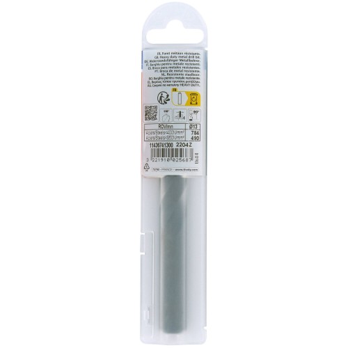 Ø: 13 / L: 151 / Broca para metal HSS - Tratamiento STEAM -Afilado SPLIT POINT (Funda plástico)