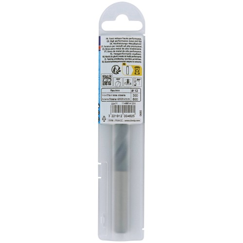Ø: 12 / L: 151 / Broca para metal HSSE TBX | Recubrimiento TiALN | Afilado 4 caras (Funda plástico)