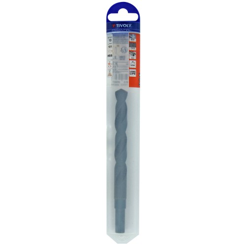 Ø: 13 / L: 151 / Broca para metal HSS VAPORIZADO | MANGO REDUCIDO | DIN 338 | Afilado SPLIT POINT - (Tubo colgante)