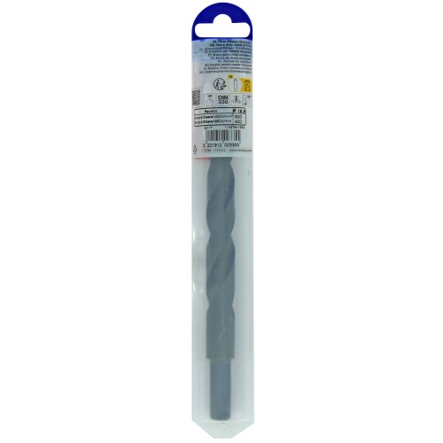 Ø: 16.5 / L: 184 / Broca para metal HSS VAPORIZADO | MANGO REDUCIDO | DIN 338 | Afilado SPLIT POINT - (Tubo colgante)