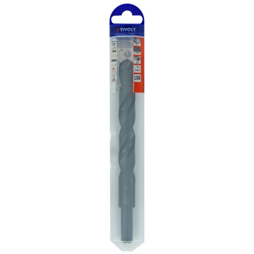 Ø: 17 / L: 184 / Broca para metal HSS -Tratamiento STEAM -Mango reducido (Funda plástico)