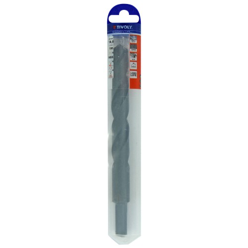 Ø: 18.5 / L: 198 / Broca para metal HSS -Tratamiento STEAM -Mango reducido (Funda plástico)