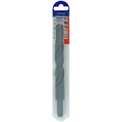 Ø: 19 / L: 198 / Broca para metal HSS -Tratamiento STEAM -Mango reducido (Funda plástico)
