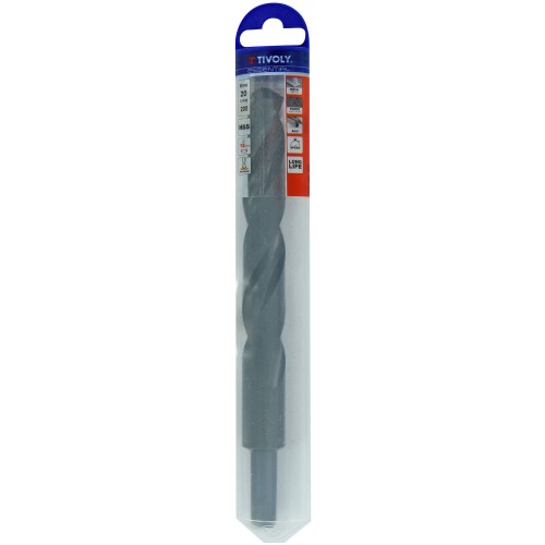 Ø: 20 / L: 205 / Broca para metal HSS -Tratamiento STEAM -Mango reducido (Funda plástico)