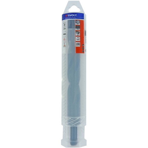 Ø: 23 / L: 210 / Broca para metal HSS VAPORIZADO | MANGO REDUCIDO | DIN 338 | Afilado SPLIT POINT - (Tubo colgante)