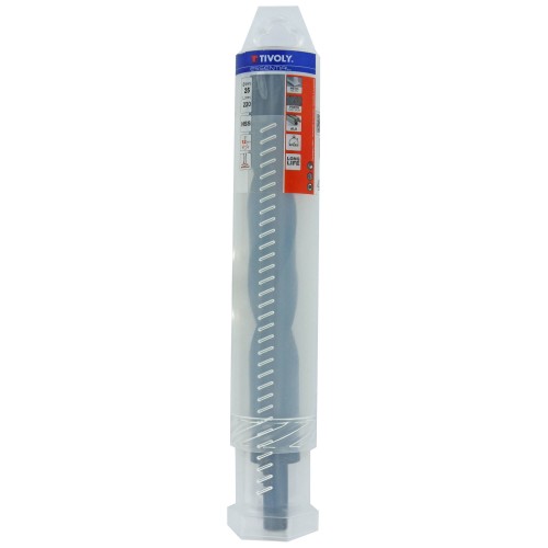 Ø: 25 / L: 220 / Broca para metal HSS VAPORIZADO | MANGO REDUCIDO | DIN 338 | Afilado SPLIT POINT - (Tubo colgante)