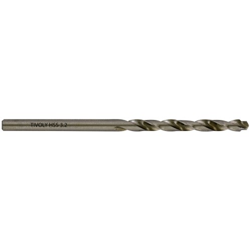 Ø: 3.2 / L: 65 / Broca para metal HSS PUNTA ESCALONADA | DIN338 | h8 | Afilado Tivoly Smart Point (Caja colgante)