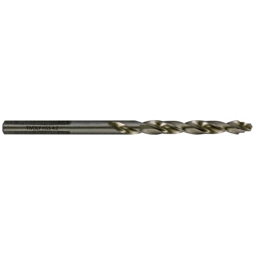 Ø: 4.2 / L: 75 / Broca para metal HSS PUNTA ESCALONADA | DIN338 | h8 | Afilado Tivoly Smart Point (Caja colgante)