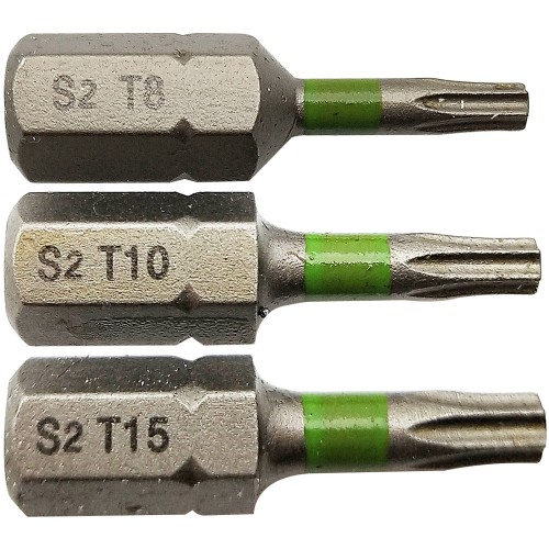 Punta de atornillar -Torsión -Para tornillo Torx (Blíster) N°: N8-10-15 / L: 25
