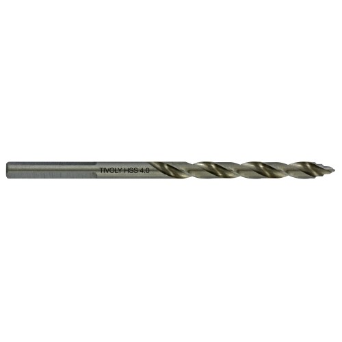 Ø: 4 / L: 75 / Broca para metal HSS PUNTA ESCALONADA | DIN338 | h8 | Afilado Tivoly Smart Point (Caja colgante)