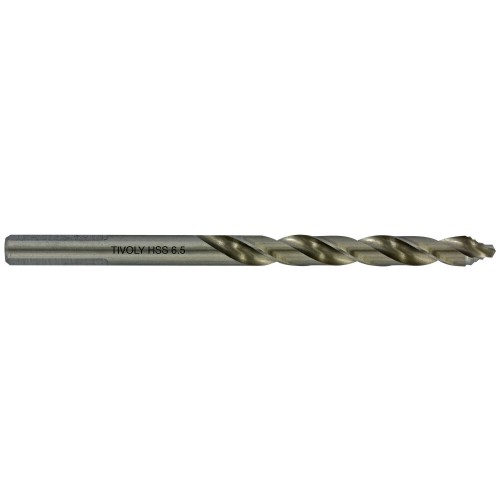 Ø: 6.5 / L: 101 / Broca para metal HSS PUNTA ESCALONADA | DIN338 | h8 | Afilado Tivoly Smart Point (Caja colgante)