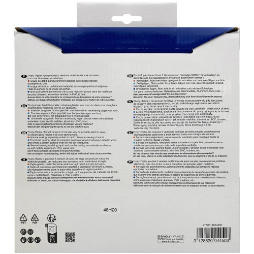 Ø: 190 x Ø2: 30 x Z: 60 / Hojas de sierra circular -Acabado -Para plástico, aluminio y acero inoxidable -Uso en sierra portátil (Funda cartón)