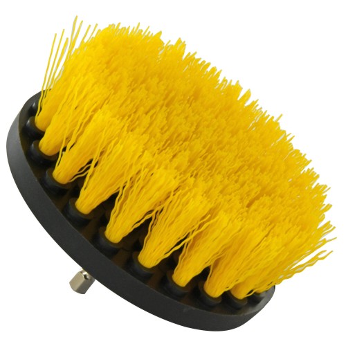 Cepillo PLANO -Para taladro -Alambre de polipropileno suave -Limpieza de todos los materiales (Cartoncillo colgante) / Ø: 100 / 0.50