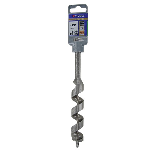 Ø: 6 / Broca para madera espiral única L. 200 mm -SDS+ (Gancho SDS colgante) / L: 200