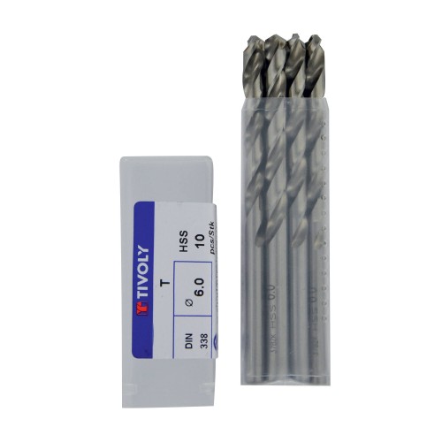 Ø: 0.5 / L: 22 / Broca para metal HSS | DIN338 | h8 | Afilado SPLIT POINT (Tubo)