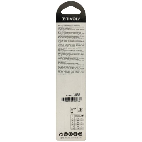 Ø: 10 / L: 133 / Broca para metal HSS -Recubrimiento de la punta con TiN -Afilado SPLIT POINT -Mango de 3 caras (Blíster)