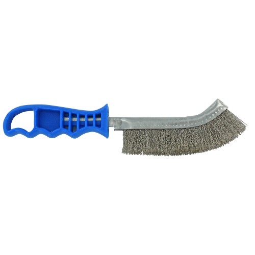 Cepillos ERGONÓMICOS -Convexos -Hilos de acero, acero inoxidable, latón o nailon (Embalaje unitario) / Acero inoxidable / 0.3