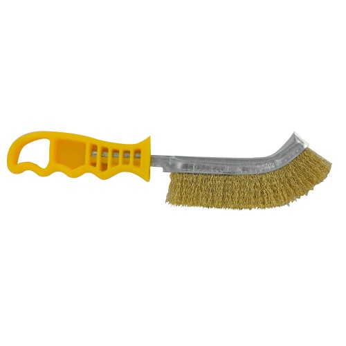 Cepillos ERGONÓMICOS -Convexos -Hilos de acero, acero inoxidable, latón o nailon (Embalaje unitario) / Acero latonado / 0.3