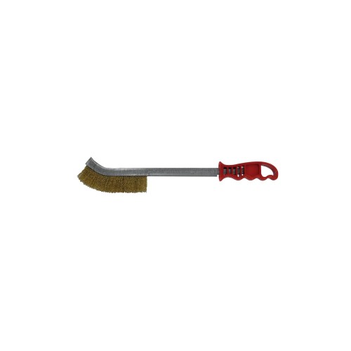 Cepillos ERGONÓMICOS -Convexos -Hilos de acero, acero inoxidable, latón o nailon (Embalaje unitario) / Acero latonado / 0.3 XL