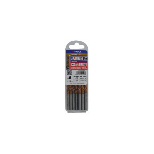 Ø: 1 / FURIUS | Broca HSS rectificada cilíndrica | Corta |Punta en cruz PREMIUM (Tubo colgante) / L: 34