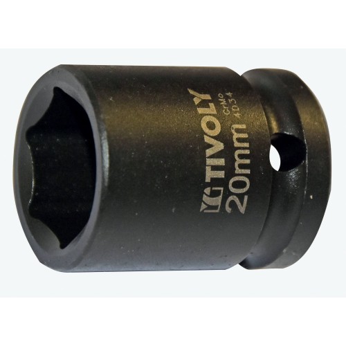 Casquillo de impacto H 1/2" -IMPACTO -Para tornillos hexagonales macho (Estuche blíster) N°: N20 / L: 38