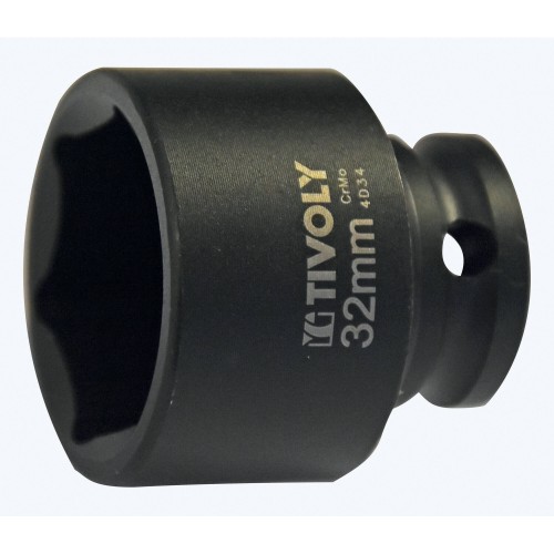 Casquillo de impacto H 1/2" -IMPACTO -Para tornillos hexagonales macho (Estuche blíster) N°: N32 / L: 44