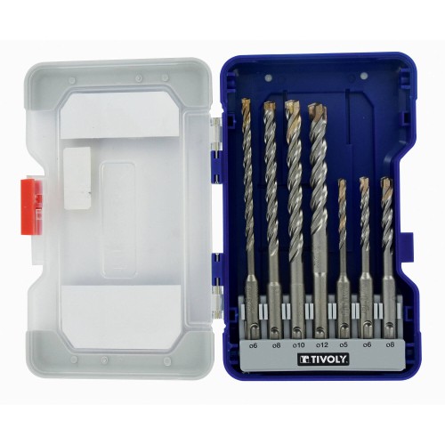 7 brocas MASTER3 SDS+ 3 filos L. 110- 160 mm Ø 5 a 12 mm