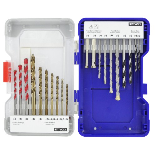 20 piezas -Caja RANGER -Brocas mixtas multimaterial