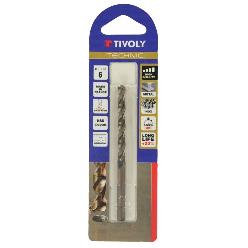 Ø: 1 / L: 34 / Broca para metal HSS-E5 (cobalto 5 %) -Afilado SPLIT POINT -Graduada SLR (Blíster)
