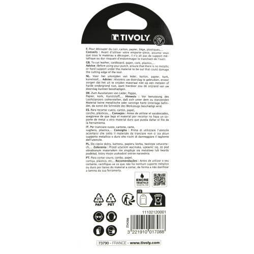 Sacabocados intercambiables Ø3-4-5-6mm