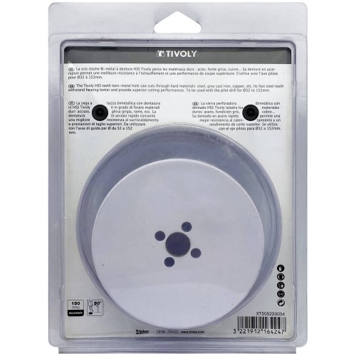 Ø: 110 / Sierra de corona bimetal HSS (Estuche blíster) / H: 38