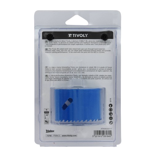 Ø: 65 / Sierra de corona bimetal COBALTO 8 % (Estuche blíster) / H: 38
